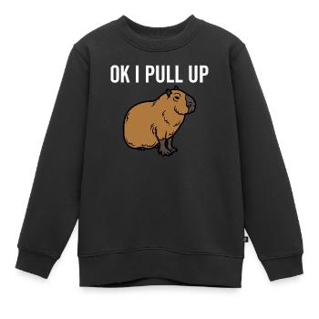 Ok je tire vers le haut - Sweat Premium enfant bio - noir - Devant - AI Model Kid Female (0cm)