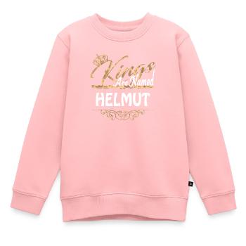 Kings Are Named Helmut Lustiges Geschenk - Kinder Premium Organic Sweatshirt - Rosa - Vorne - AI Model Kid Female (0cm)