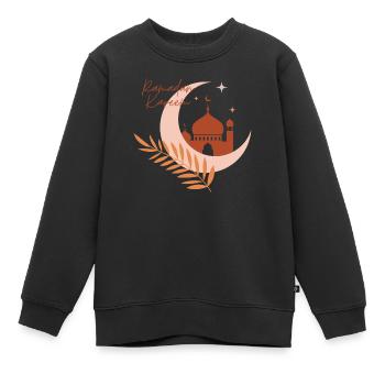 Ramadan Kareem/motif islamique - Sweat Premium enfant bio - noir - Devant - AI Model Kid Female (0cm)