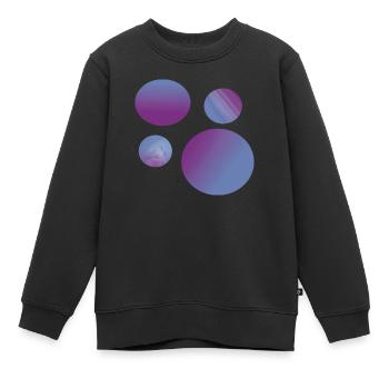 purple blue Planets - Kinder Premium Organic Sweatshirt - Schwarz - Vorne - AI Model Kid Female (0cm)