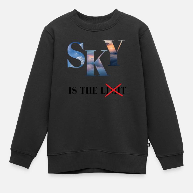 LE CIEL N’EST PAS LA LIMITE - Sweat Premium enfant bio - noir