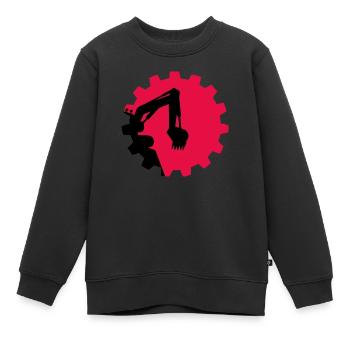 bagger baggerfahrer Baggerschaufel - Kinder Premium Organic Sweatshirt - Schwarz - Vorne - AI Model Kid Female (0cm)