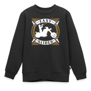 Trombone Player Biker Easy Rider Slider Funny - Kinder Premium Organic Sweatshirt - Schwarz - Vorne - AI Model Kid Female (0cm)