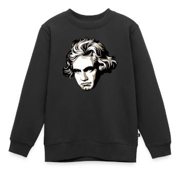 Ludwig van Beethoven - Kinder Premium Organic Sweatshirt - Schwarz - Vorne - AI Model Kid Female (0cm)