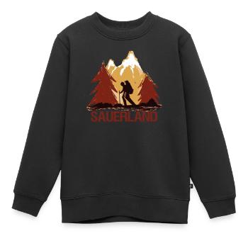Sauerland Merch | Dorfkind Wandern Wintersport - Kinder Premium Organic Sweatshirt - Schwarz - Vorne - AI Model Kid Female (0cm)