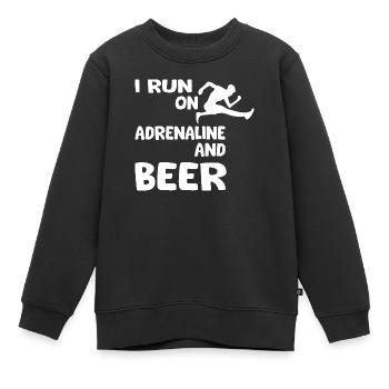 Marathon Triathlon Running joggen Biking Radfahren - Kinder Premium Organic Sweatshirt - Schwarz - Vorne - AI Model Kid Female (0cm)