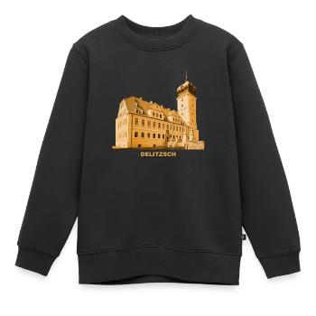 Château Delitzsch Baroque Saxe Saxe du Nord - Sweat Premium enfant bio - noir - Devant - AI Model Kid Female (0cm)