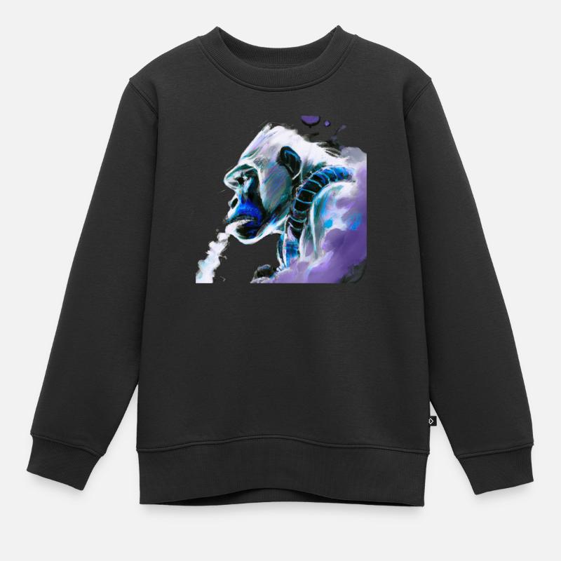 Ghostape - Sweat Premium enfant bio - noir