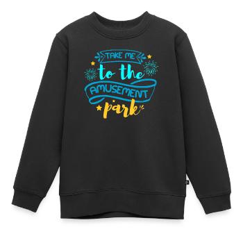EMMÈNE-MOI AU PARC D’ATTRACTIONS - Sweat Premium enfant bio - noir - Devant - AI Model Kid Female (0cm)