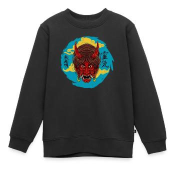 Le diable la nuit - Sweat Premium enfant bio - noir - Devant - AI Model Kid Female (0cm)