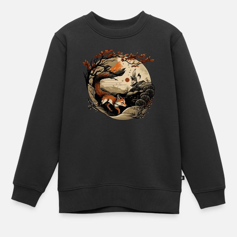 fox 6 - Sweat Premium enfant bio - noir