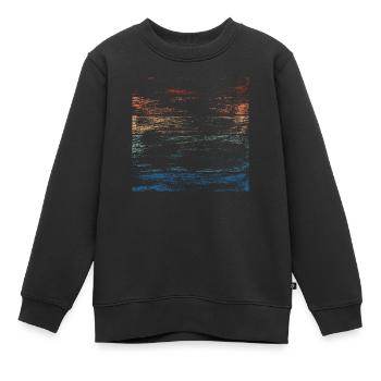 Retro Regenbogen Distressed Pinselstriche - Kinder Premium Organic Sweatshirt - Schwarz - Vorne - AI Model Kid Female (0cm)