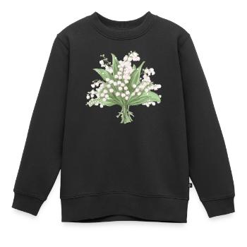 Bouquet de muguet - Sweat Premium enfant bio - noir - Devant - AI Model Kid Female (0cm)