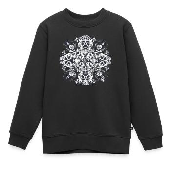 Portugiesisches Mandala - Kinder Premium Organic Sweatshirt - Schwarz - Vorne - AI Model Kid Female (0cm)