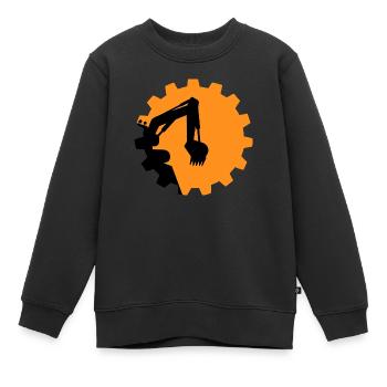 Bagger Baggerschaufel Baggerfahrer Baustelle - Kinder Premium Organic Sweatshirt - Schwarz - Vorne - AI Model Kid Female (0cm)