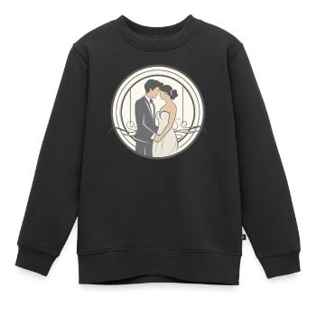 Ehepaar - Kinder Premium Organic Sweatshirt - Schwarz - Vorne - AI Model Kid Female (0cm)