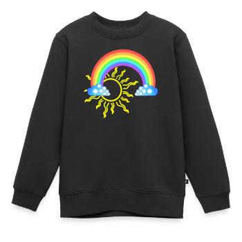 Regenbogen - Kinder Premium Organic Sweatshirt - Schwarz - Vorne - AI Model Kid Female (0cm)