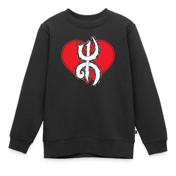 Z Imazighen (en Amulette) - Sweat Premium enfant bio - noir - Devant - AI Model Kid Female (0cm)