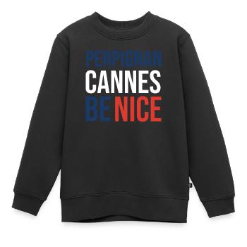 Perpignan Souvenir Perpignan Sprichwort - Kinder Premium Organic Sweatshirt - Schwarz - Vorne - AI Model Kid Female (0cm)