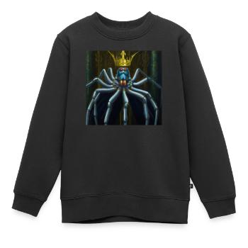 Roi des araignées - Sweat Premium enfant bio - noir - Devant - AI Model Kid Female (0cm)