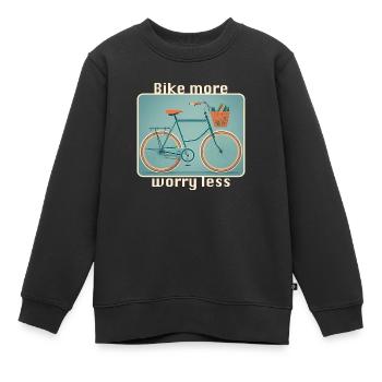 Mehr radeln - Kinder Premium Organic Sweatshirt - Schwarz - Vorne - AI Model Kid Female (0cm)