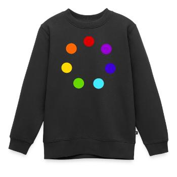 Kreis aus mehrfarbigen Kugeln - Kinder Premium Organic Sweatshirt - Schwarz - Vorne - AI Model Kid Female (0cm)