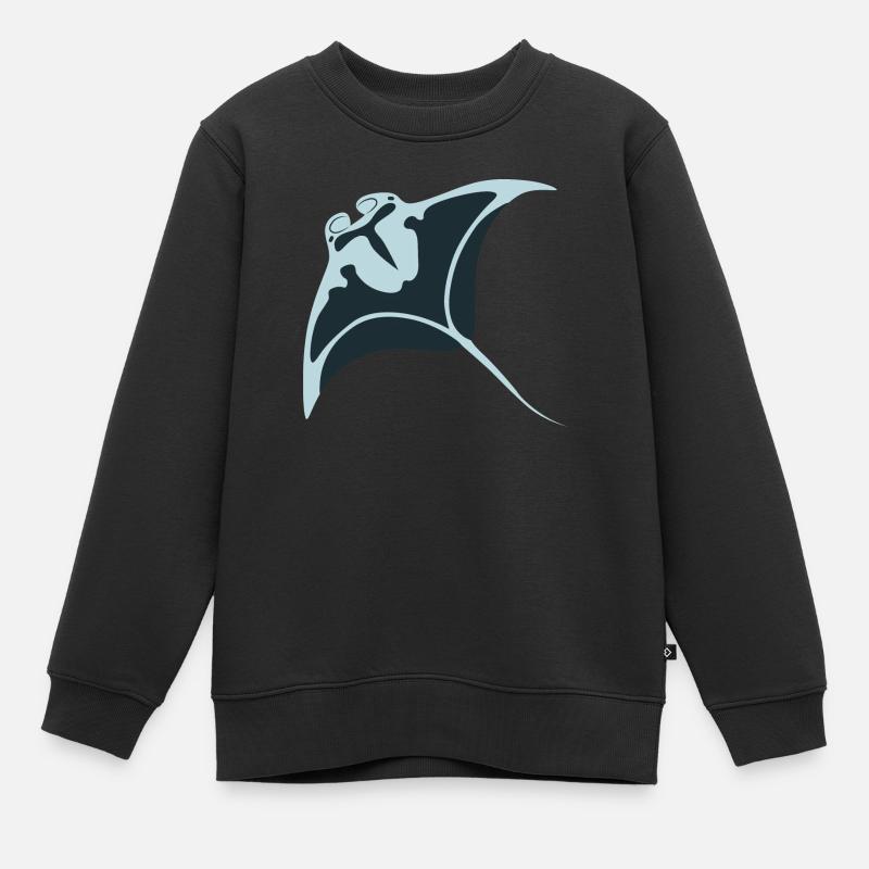 Meerestiere - Kinder Premium Organic Sweatshirt - Schwarz
