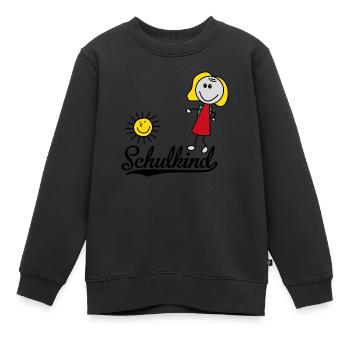 Schulkind - Kinder Premium Organic Sweatshirt - Schwarz - Vorne - AI Model Kid Female (0cm)