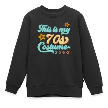 Chemise de fête des années 70 Costume des années 70 Dicton Cool - Sweat Premium enfant bio - noir - Devant - AI Model Kid Female (0cm)