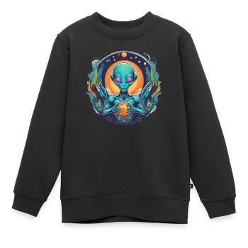Étranger - Sweat Premium enfant bio - noir - Devant - AI Model Kid Female (0cm)