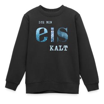 Ich bin Eis kalt - Kinder Premium Organic Sweatshirt - Schwarz - Vorne - AI Model Kid Female (0cm)