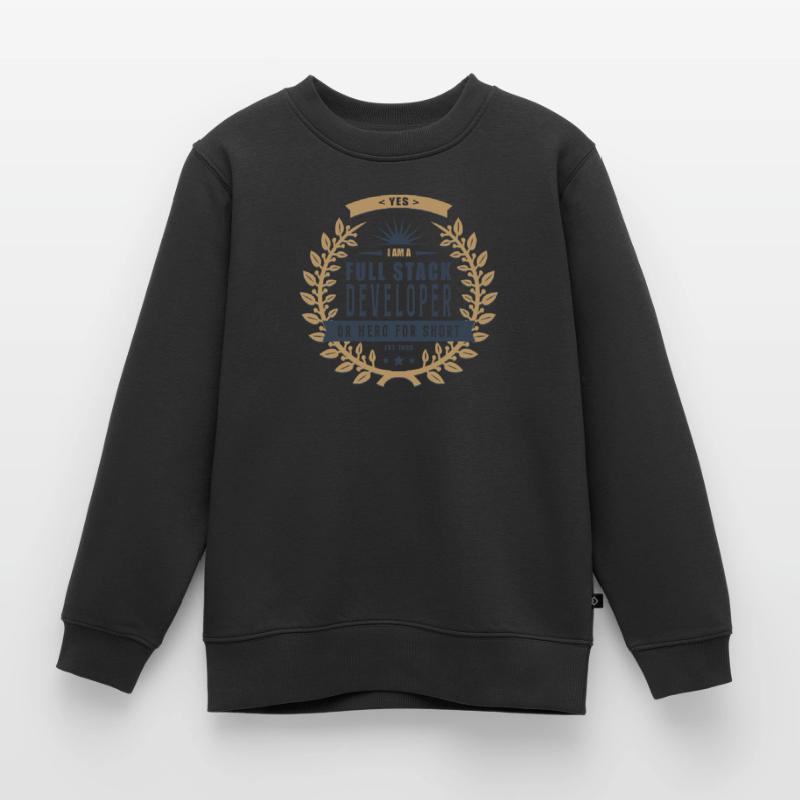 Full Stack Developer dark Kids Premium Organic Sweatshirt