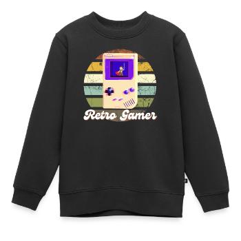 Retro Gaming: Where Legends Were Born 2 - Sweat Premium enfant bio - noir - Devant - AI Model Kid Female (0cm)