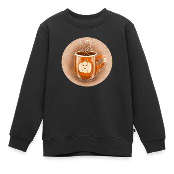 Pumpkin Tea - Kids Premium Organic Sweatshirt - black - Front - AI Model Kid Female (0cm)