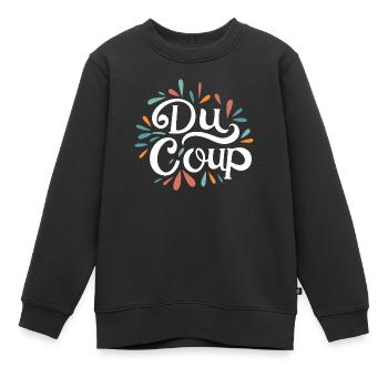 Du coup - Sweat Premium enfant bio - noir - Devant - AI Model Kid Female (0cm)