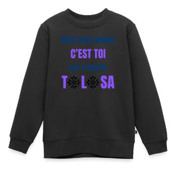 TOULOUSE - Sweat Premium enfant bio - noir - Devant - AI Model Kid Female (0cm)
