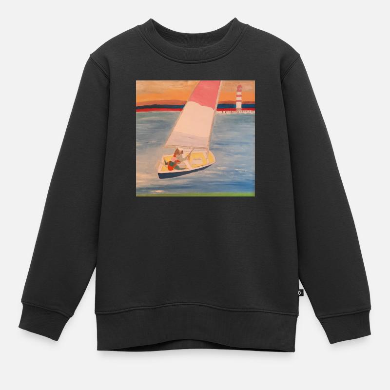 Bootsfahrt - Kinder Premium Organic Sweatshirt - Schwarz