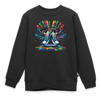 Rhythm Steps : des baskets de danse ludiques - Sweat Premium enfant bio - noir - Devant - AI Model Kid Female (0cm)