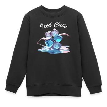 Chrom Eiswürfel - Kinder Premium Organic Sweatshirt - Schwarz - Vorne - AI Model Kid Female (0cm)
