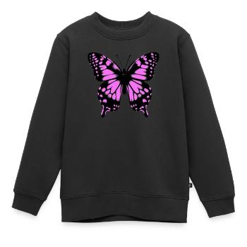 Papillon - Sweat Premium enfant bio - noir - Devant - AI Model Kid Female (0cm)