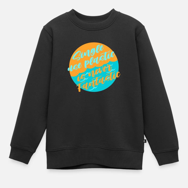 Évitez le plastique - Sweat Premium enfant bio - noir