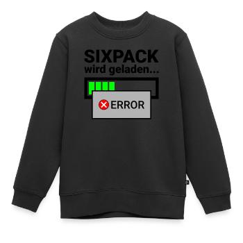 Selbstironie beim Abnehmen Lustiges Fitness Motiv - Kinder Premium Organic Sweatshirt - Schwarz - Vorne - AI Model Kid Female (0cm)