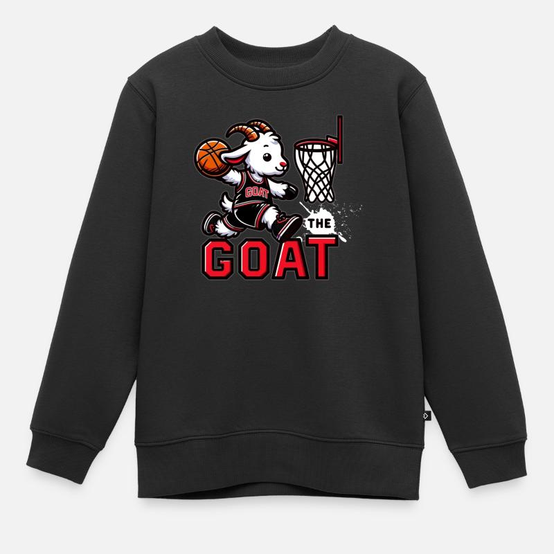 Slam Dunk Goat - Kinder Premium Organic Sweatshirt - Schwarz