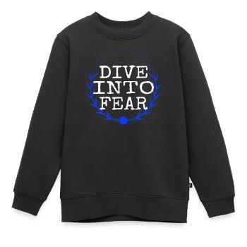 resilient courage cool bungee jumping safety bday - Kinder Premium Organic Sweatshirt - Schwarz - Vorne - AI Model Kid Female (0cm)