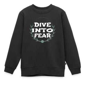 bungee jumping locations courage and strength - Kinder Premium Organic Sweatshirt - Schwarz - Vorne - AI Model Kid Female (0cm)