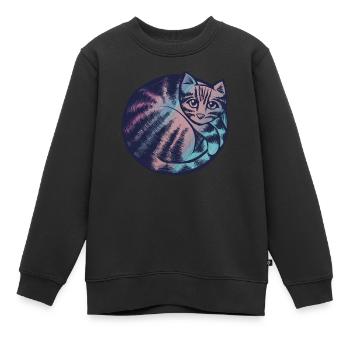 Kitty Cat Blues - Kids Premium Organic Sweatshirt - black - Front - AI Model Kid Female (0cm)