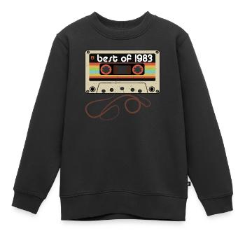 Legendärer Jahrgang 1983 - Kinder Premium Organic Sweatshirt - Schwarz - Vorne - AI Model Kid Female (0cm)