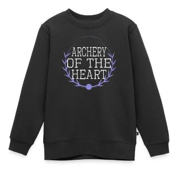 funny sayings archery clubs compound bow love - Kids Premium Organic Sweatshirt - black - Front - AI Model Kid Female (0cm)