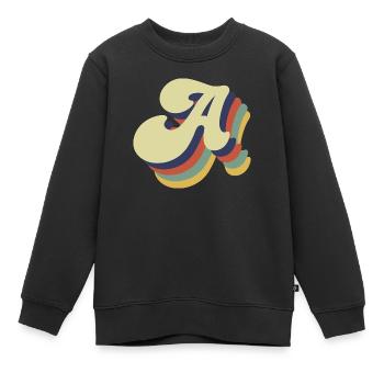 Retro-Brief - Kinder Premium Organic Sweatshirt - Schwarz - Vorne - AI Model Kid Female (0cm)