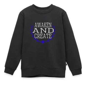 Découverte de soi Illumination état d’ génial - Sweat Premium enfant bio - noir - Devant - AI Model Kid Female (0cm)